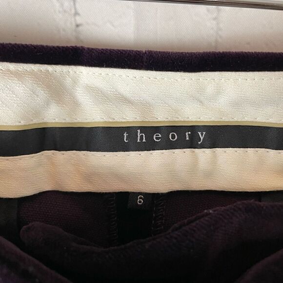 Theory Purple Corduroy Pants Straight Size 6 - Picture 5 of 10
